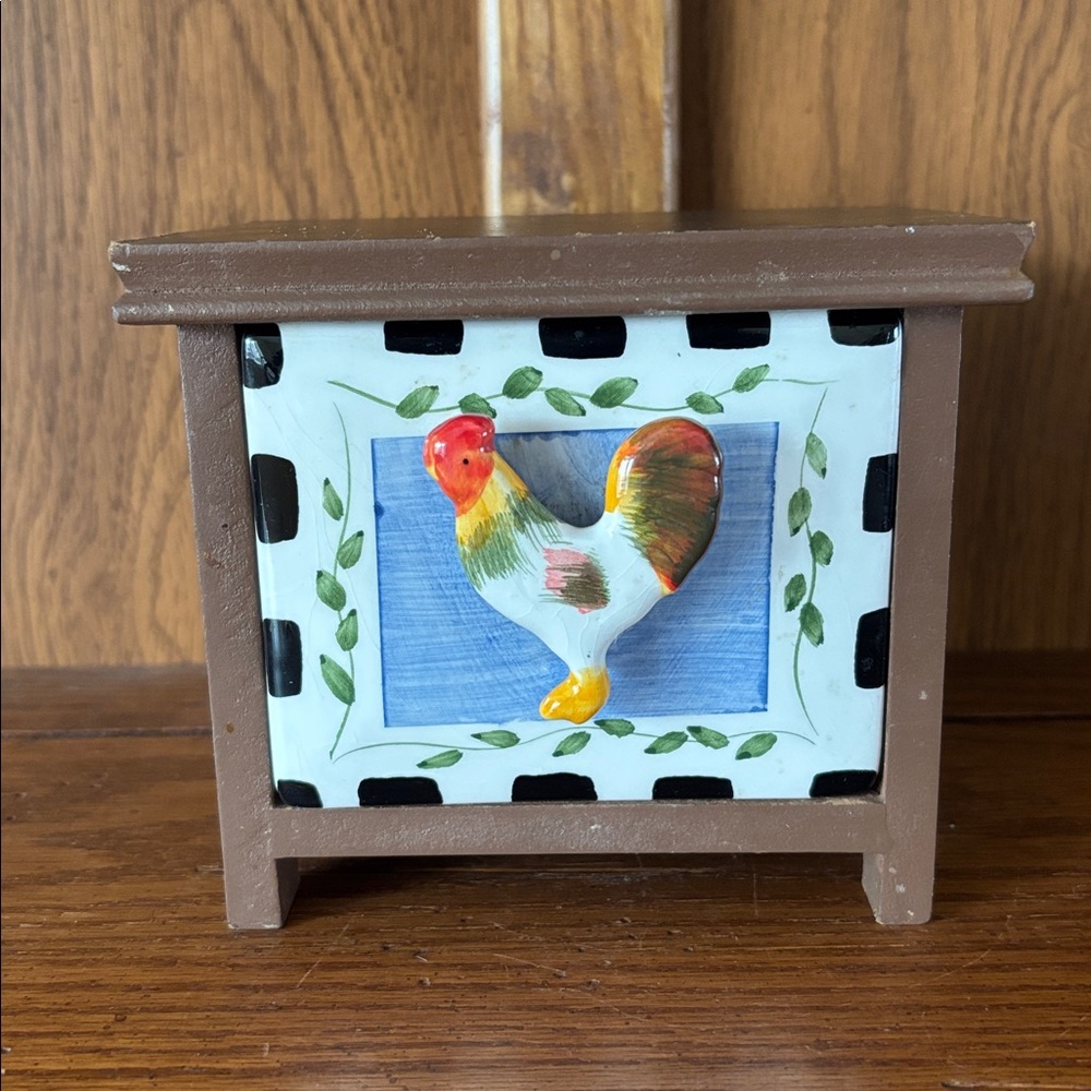 Rooster Salt Spice Box